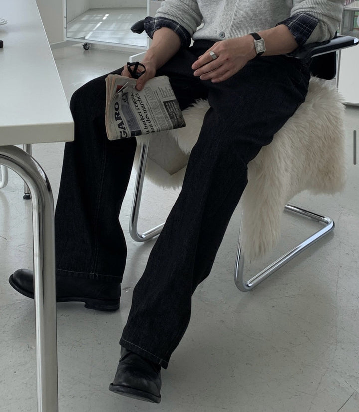 Raw Indigo Semi-Wide Denim