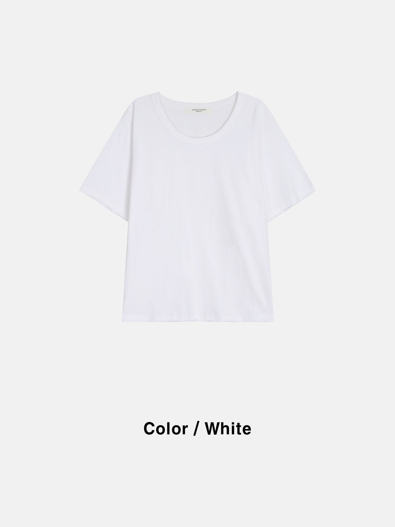 Washed Deep Crop U-Neck Tee