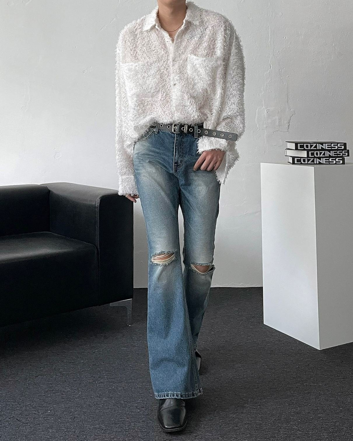 Distressed Flare Jeans