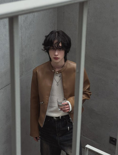 Lace Leather Jacket