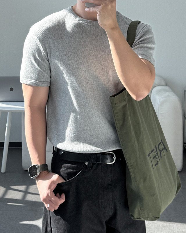 Coslo Ribbed Cotton Tee