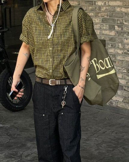 Farmer Check Half Shirt