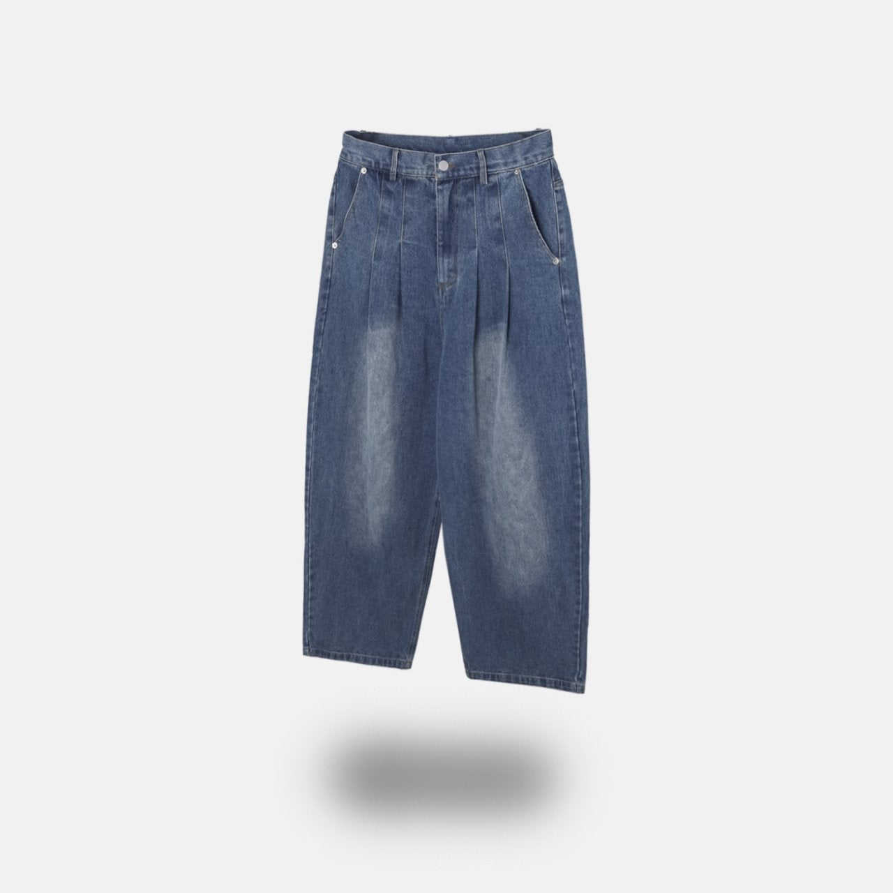 Rise Two-Tuck Wide Jeans