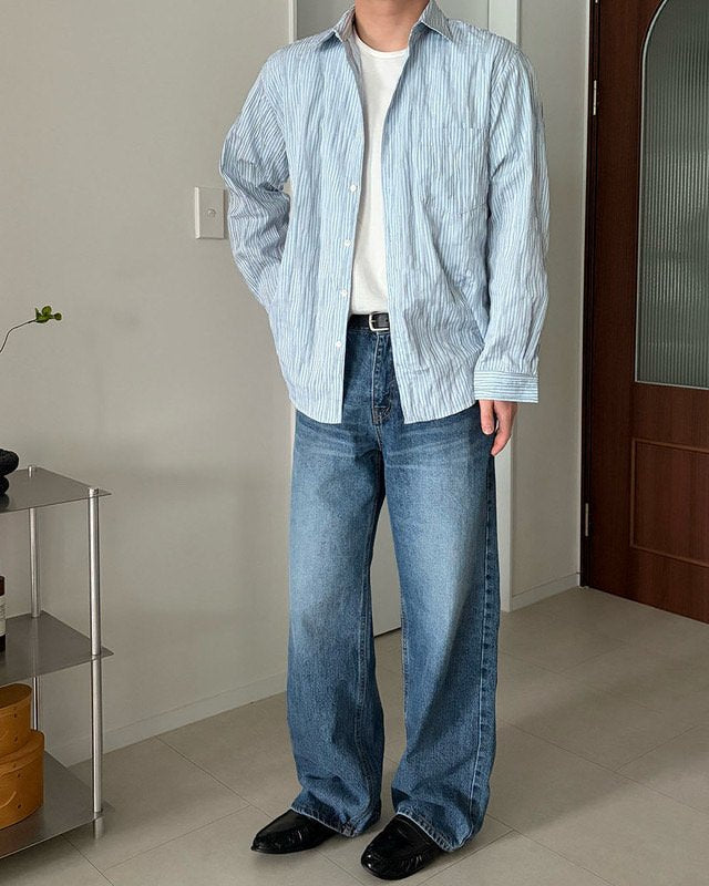 Cozy Crinkle Stripe Shirt