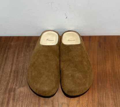 Italian Suede Leather Mule Sandals