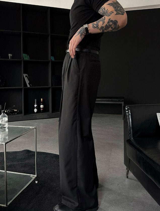 Two-Tuck Balloon Wide Slacks