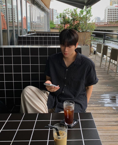 Panda Open Collar Shirt