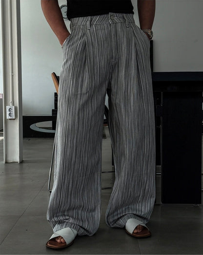 Rain Stripe Wide Pants