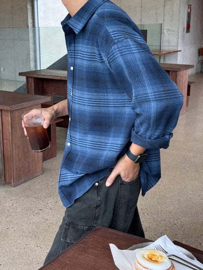 Pigment-Washed Nylon Shirt Jacket