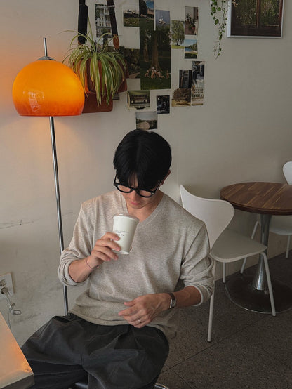 Sunset Linen V-Neck Knit