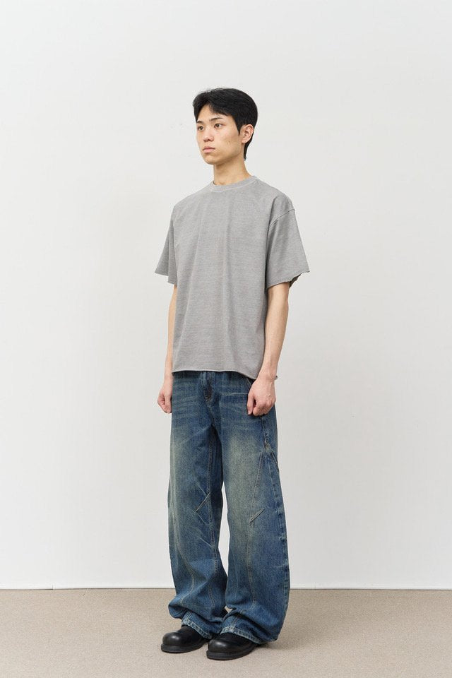Wide Barrel Denim Pants
