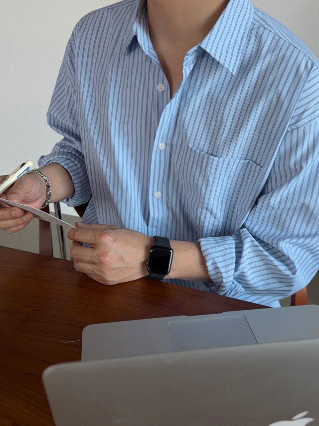 Rosy Stripe Oversized Shirt