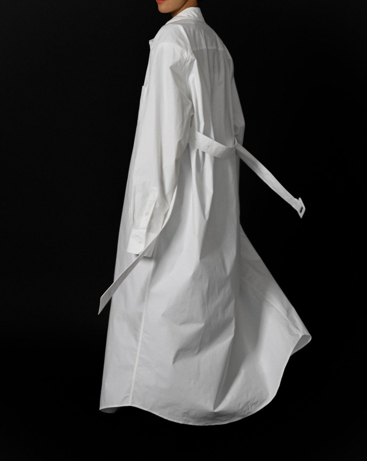 【PAPERMOON 페이퍼 문】SS / Trench Belted Detail Button Down Maxi Shirt Dress