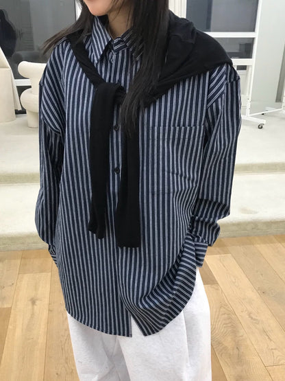 Pigment-Washed Nylon Shirt Jacket