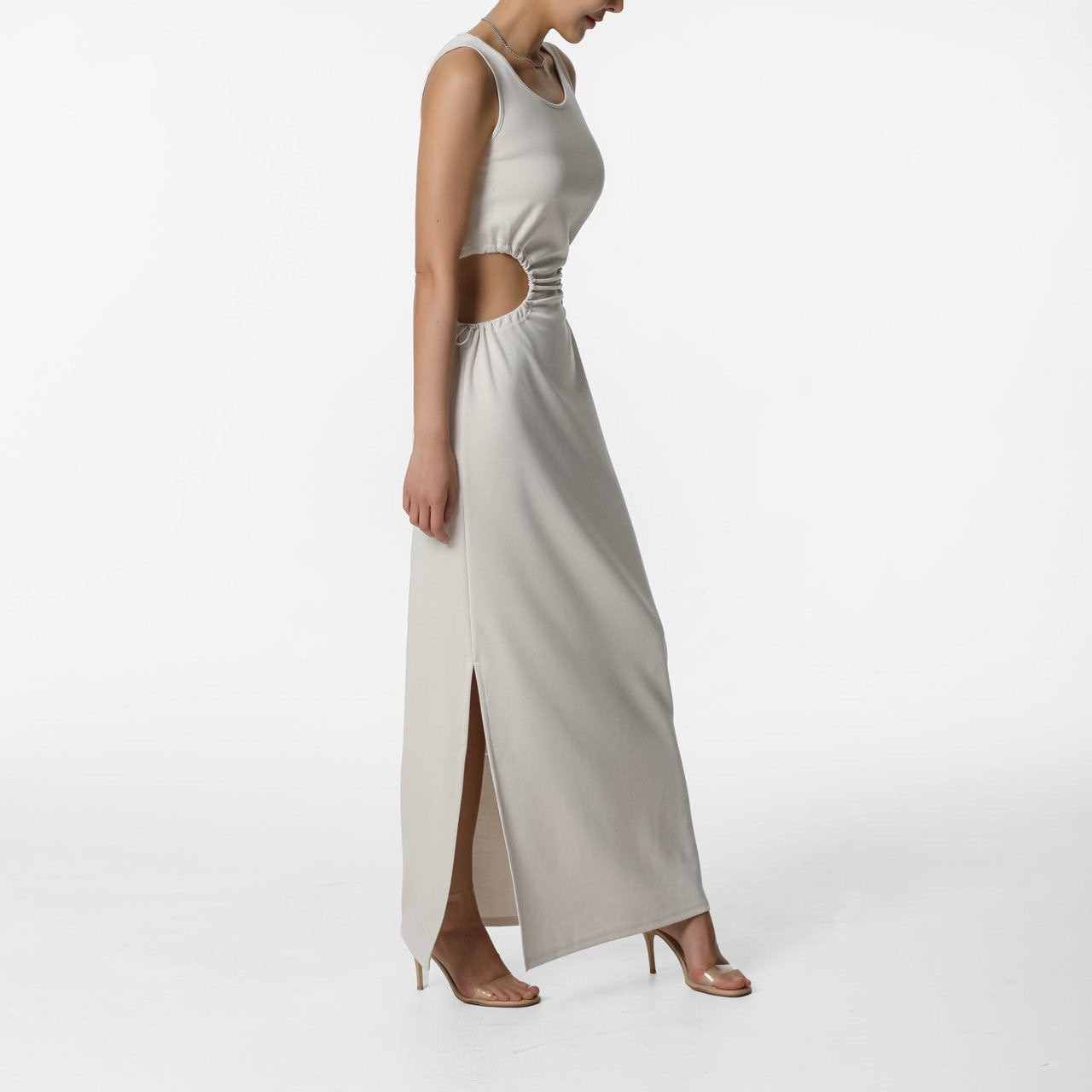 [PAPERMOON] SS/Cut-Out Jersey Maxi Sleeveless Dress
