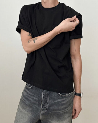 Boxy Cropped Pocket Tee