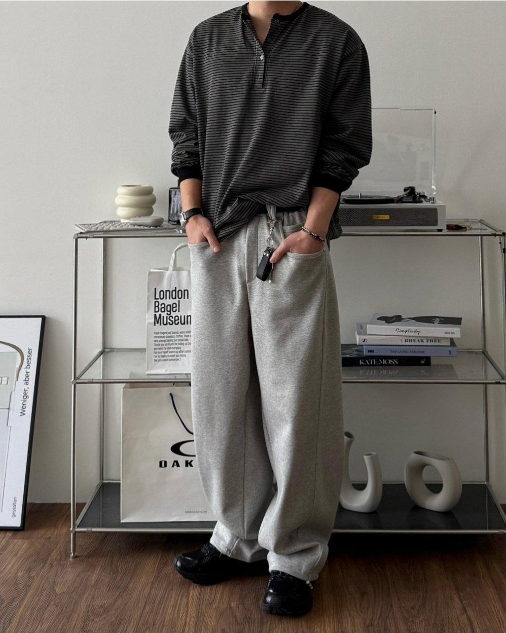 Puckered Wide Pants