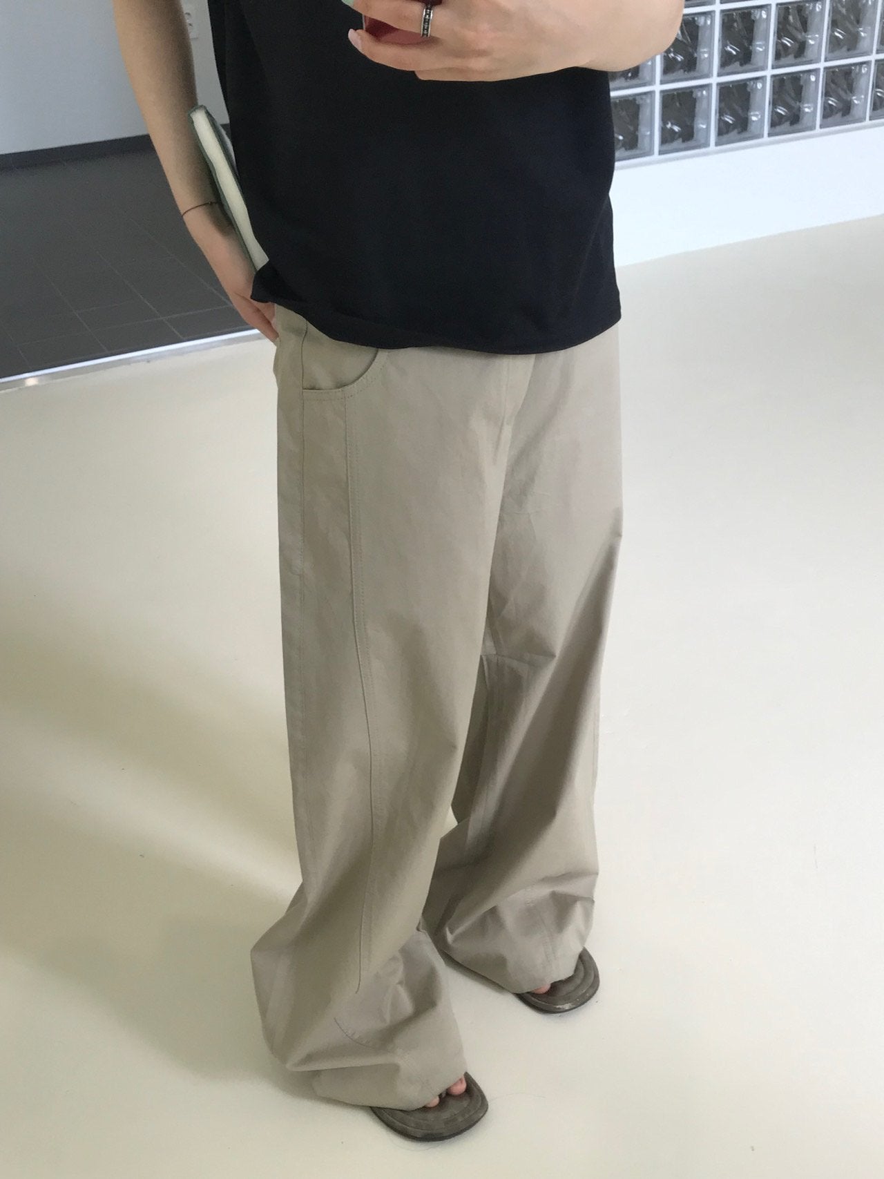 Soft Curve Wide Cotton Pants