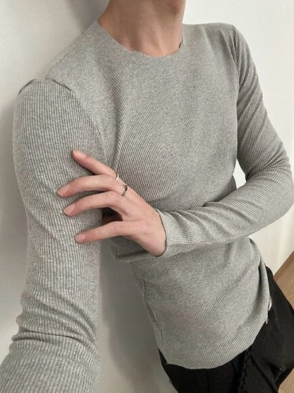 Naive Slim Rib T-Shirt