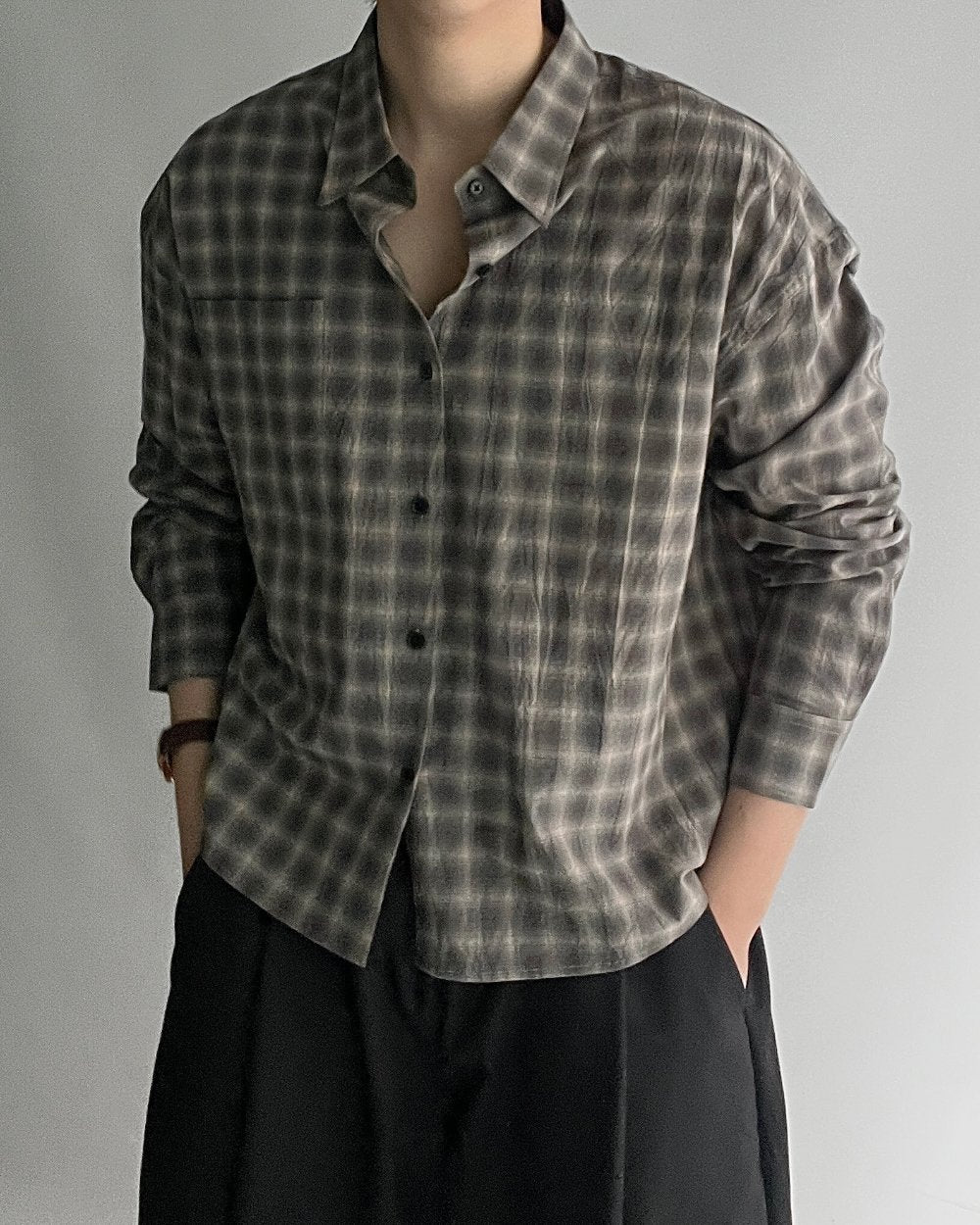 Spring Check Cropped Shirt