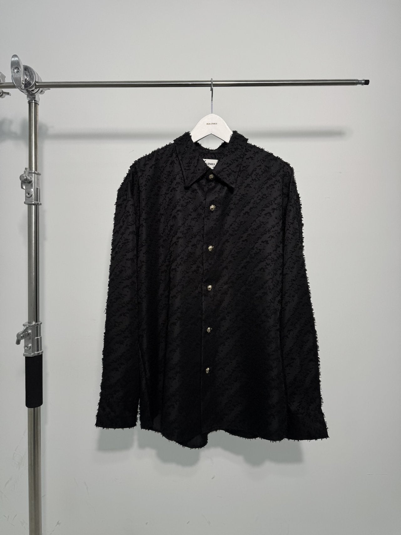 Pigment-Washed Nylon Shirt Jacket