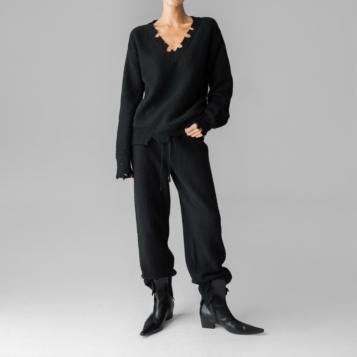 【PAPERMOON ペーパームーン】AW / Vintage Fuzzy Cashmere Wool Jogger Pants