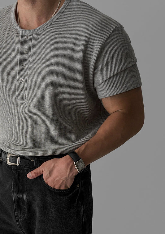 Lego Waffle Henley Neck T-Shirt