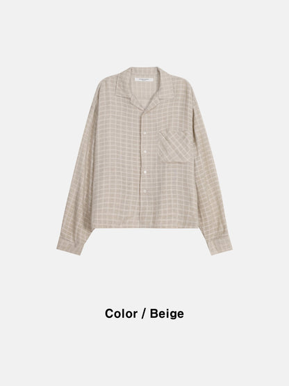 Pigment-Washed Nylon Shirt Jacket