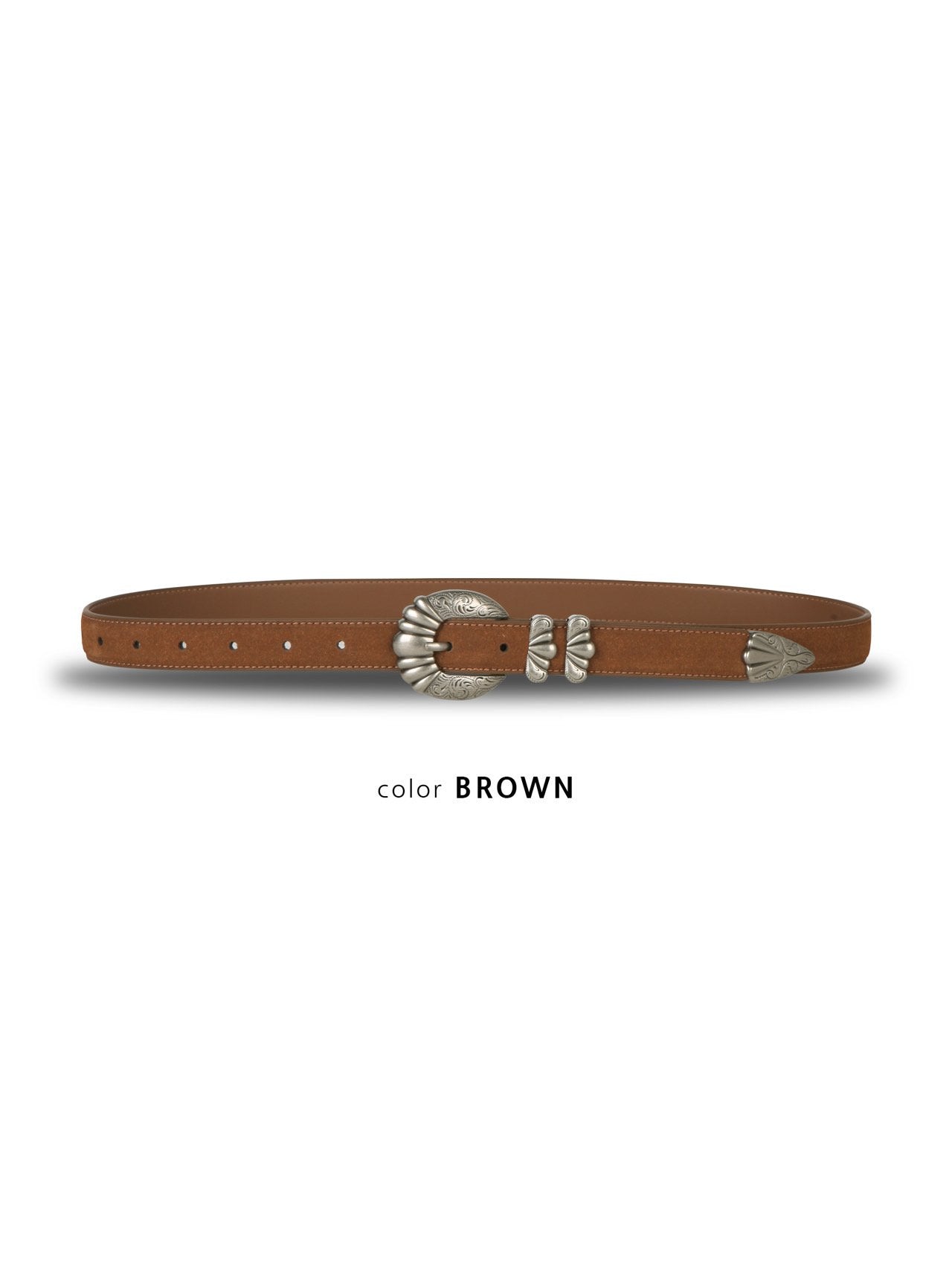 Antique Suede Leather Belt