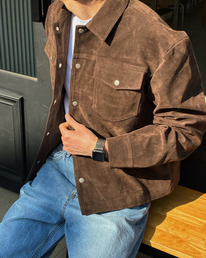 Even Suede Cropped Jacket