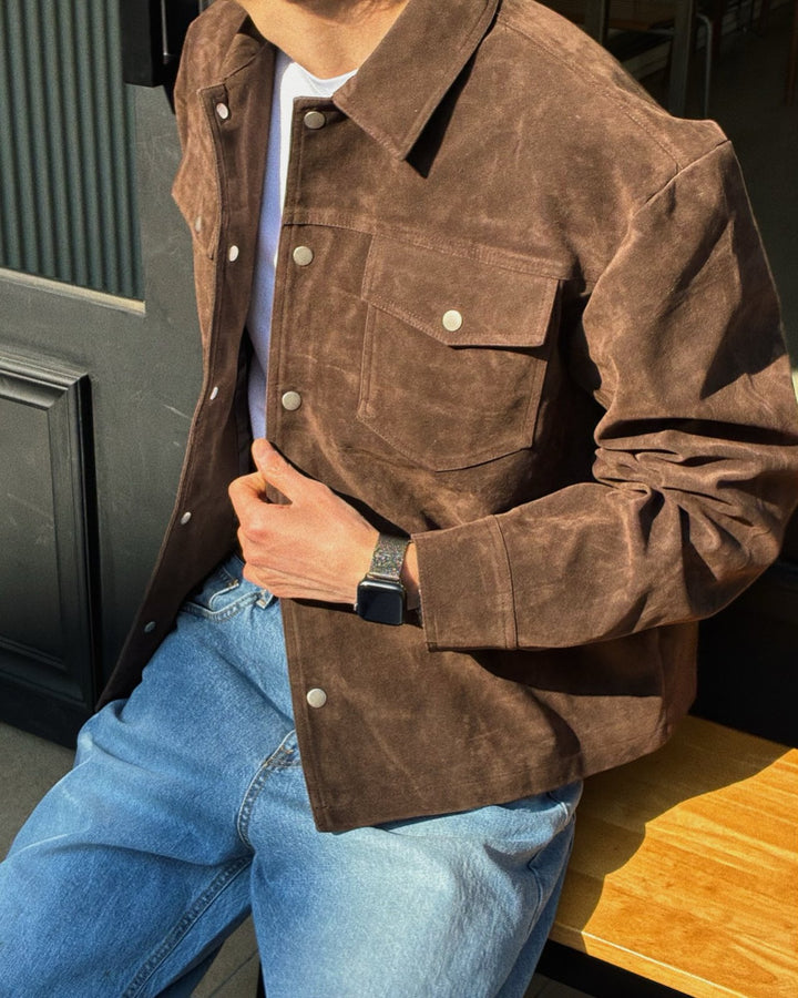 Even Suede Cropped Jacket