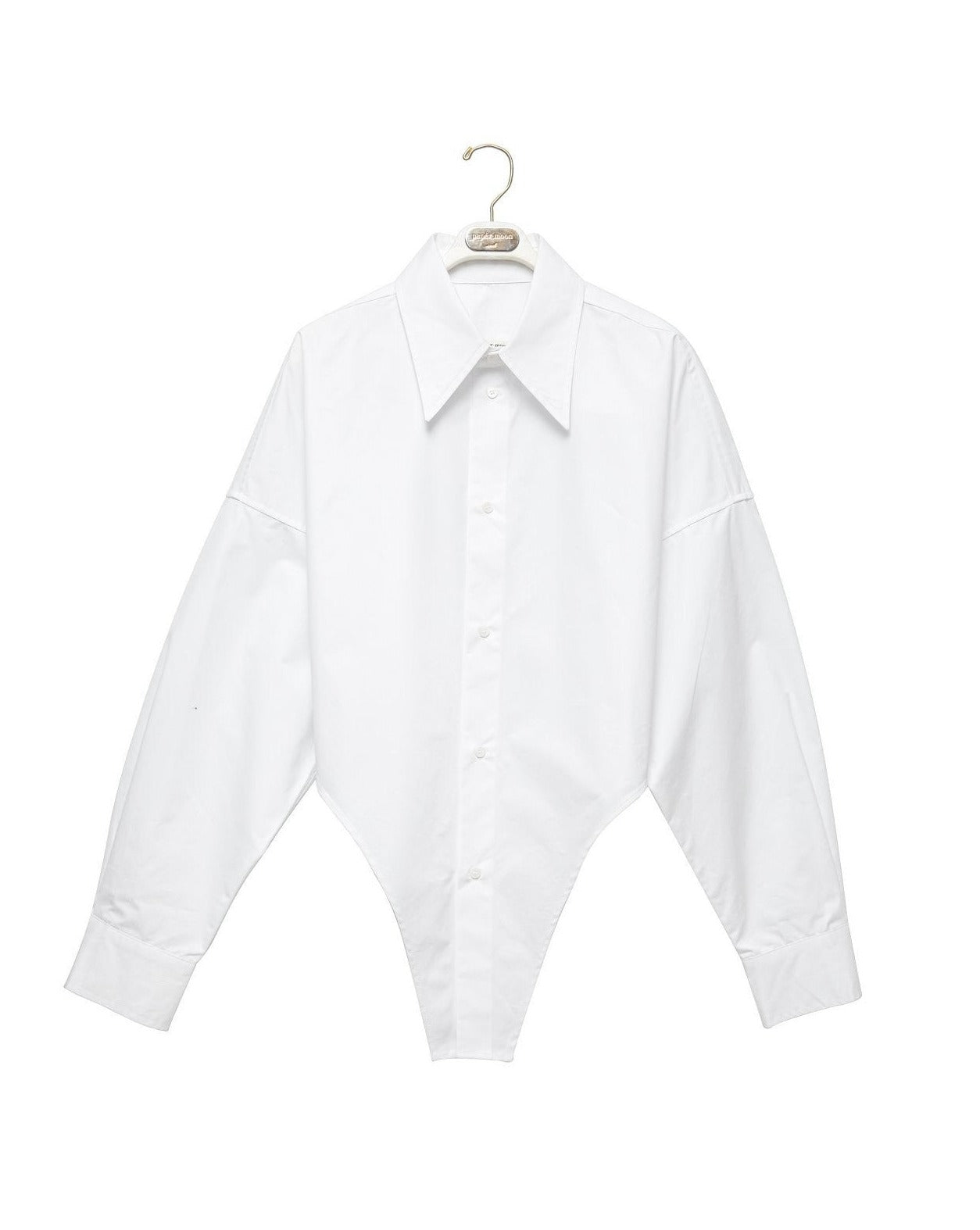 [PAPERMOON] SS / Bodysuit Detail Button Down Shirt