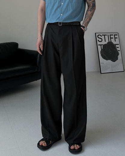 Two-Tuck Balloon Wide Slacks