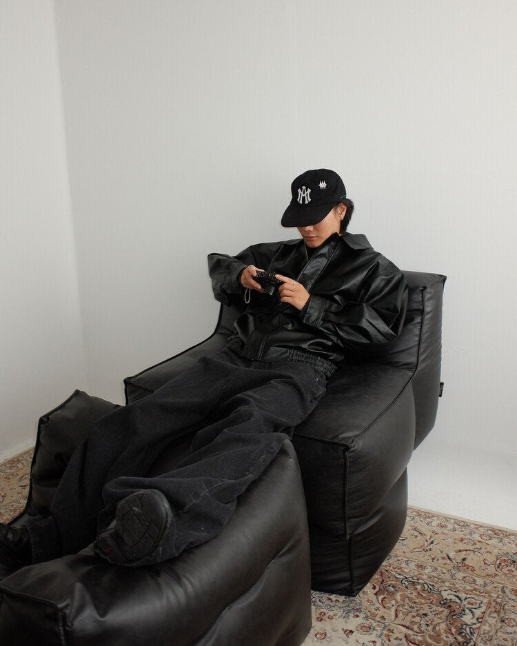 Soft Faux Leather Work Blouson