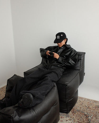 Soft Faux Leather Work Blouson