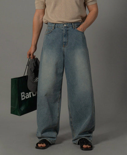 Coil Sand Wide Denim Pants