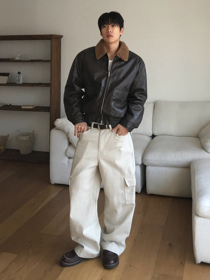 Relaxed Cargo Wide Pants