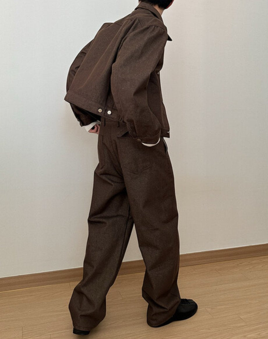 Non-Fading Cropped Denim Set