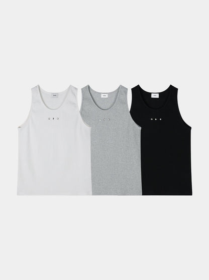 METAL DETAIL RIBBED TANK TOP