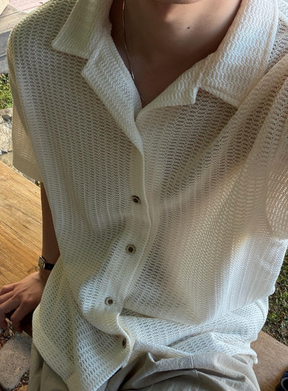Half Crochet Collar Cardigan