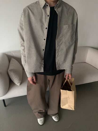 Pigment-Washed Nylon Shirt Jacket