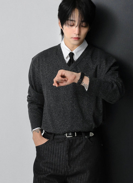 Trout Sewing V-Neck Knit