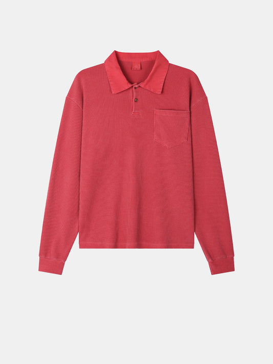 Waffle Knit Rugby Polo
