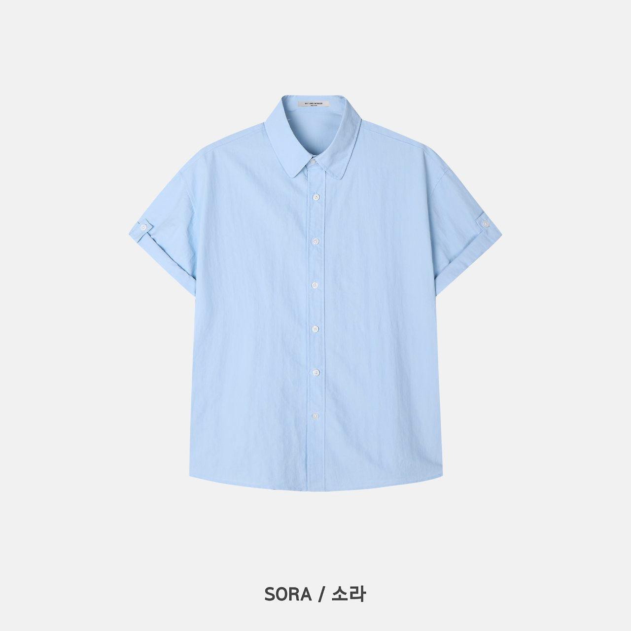 Pigment-Washed Nylon Shirt Jacket