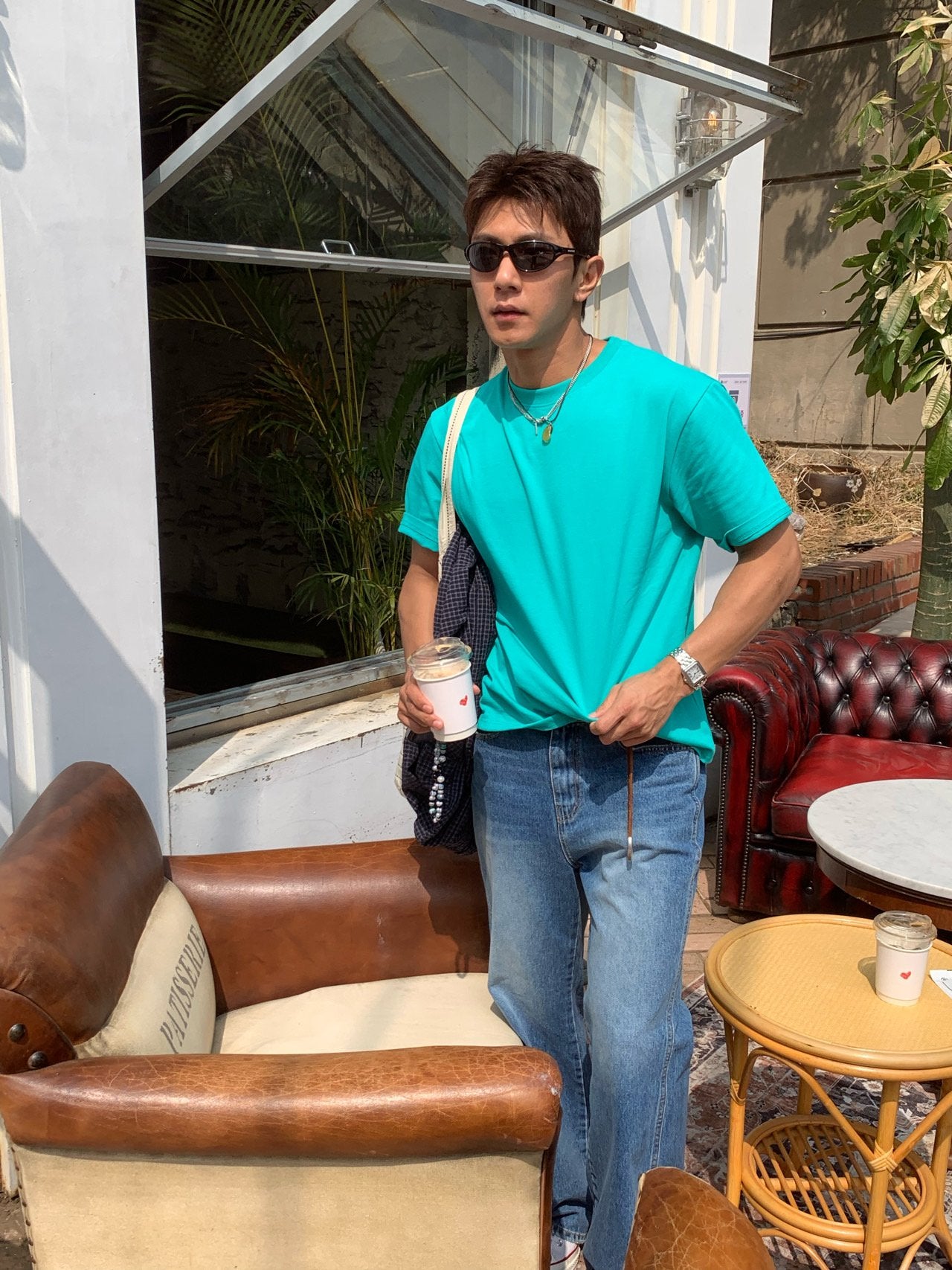 Pigment-Washed Nylon Shirt Jacket