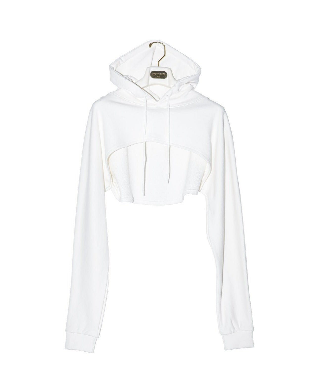 [PAPERMOON] SS / Bolero Detail Cropped Sweat Hoodie