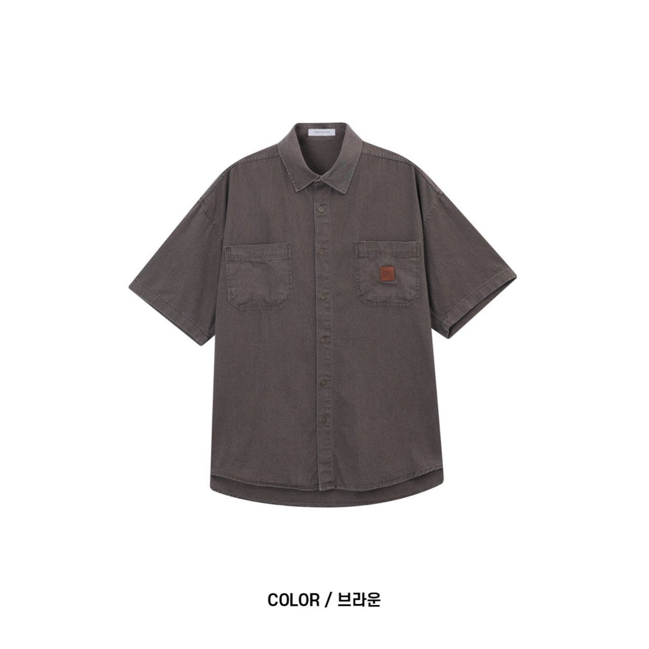 Pigment-Washed Nylon Shirt Jacket