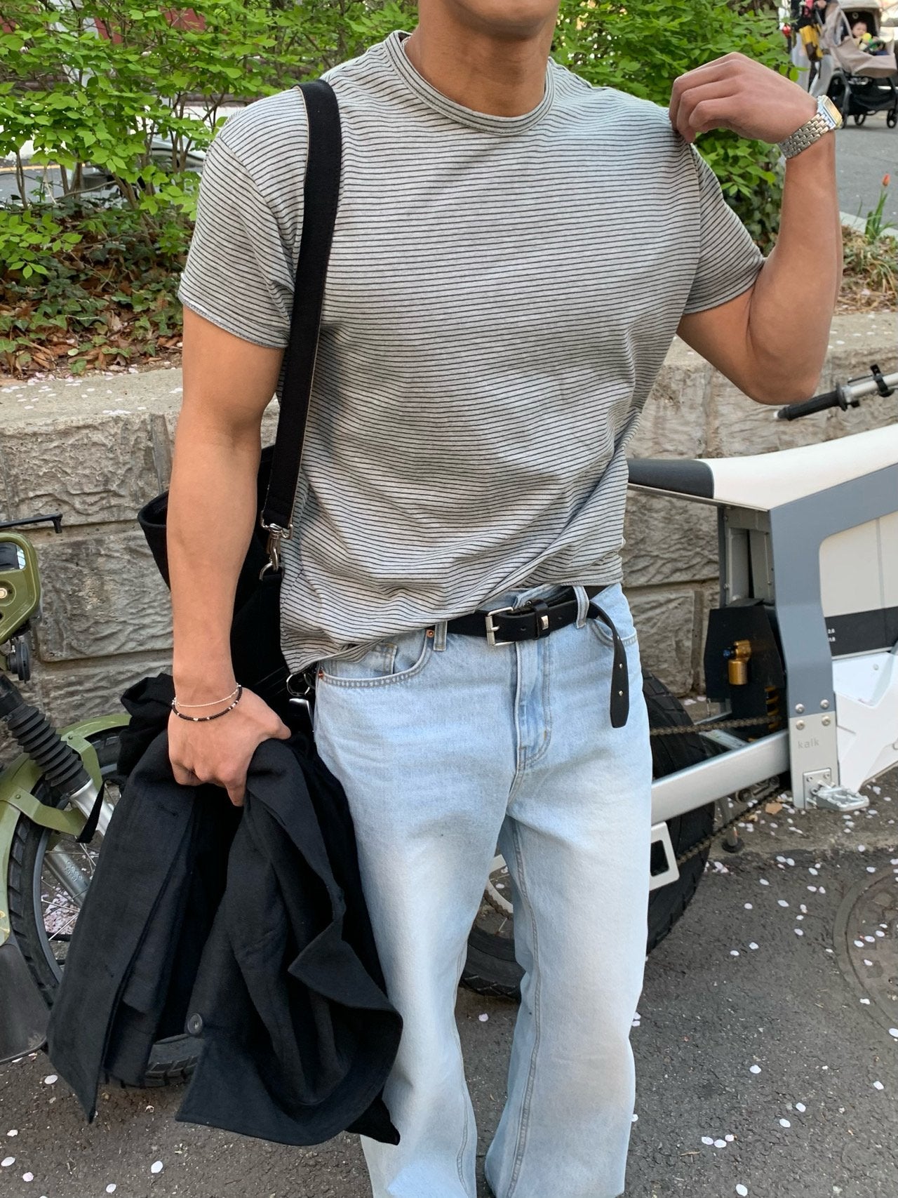 Pigment-Washed Nylon Shirt Jacket