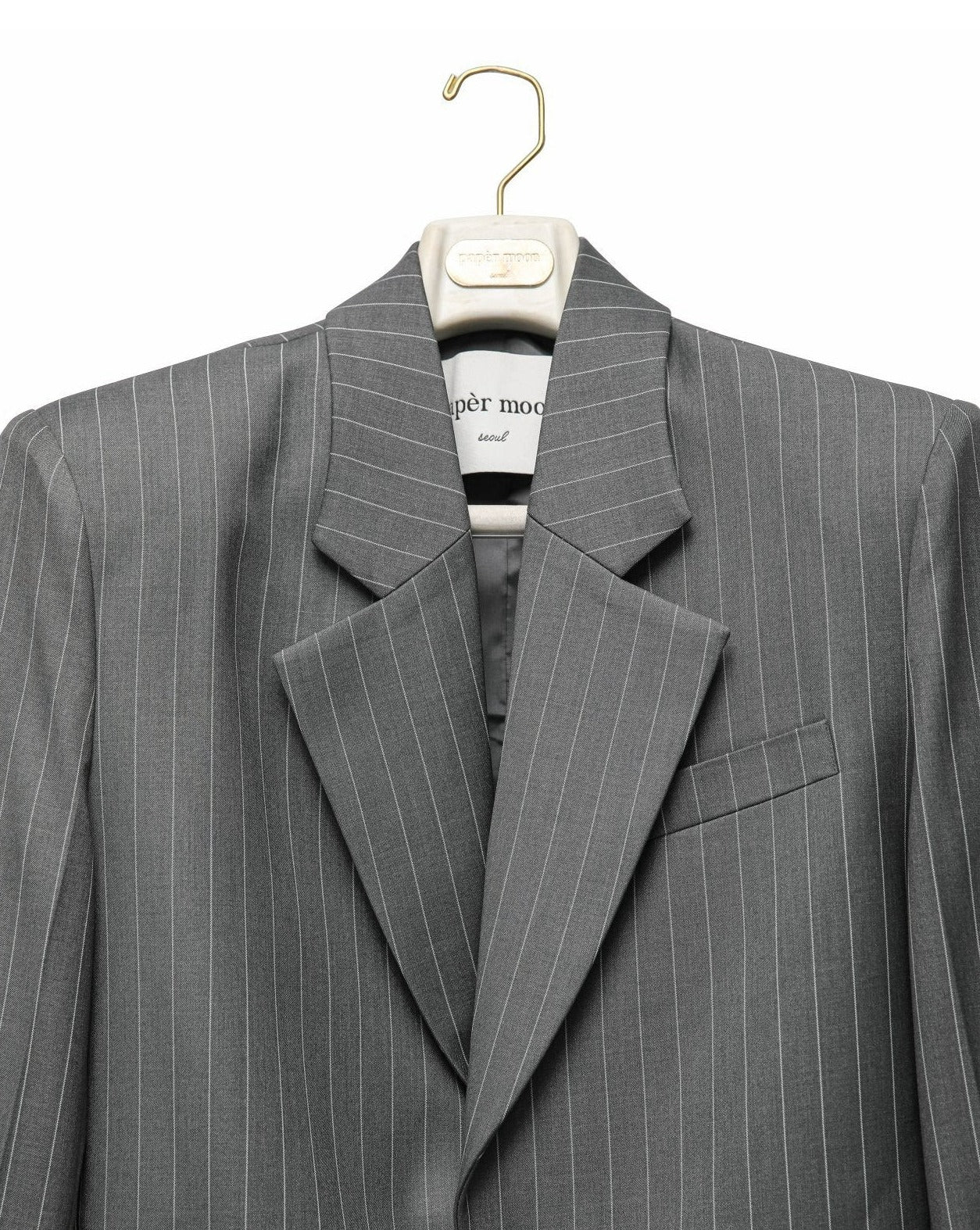 【PAPERMOON 페이퍼 문】SS / Wide Pin Stripe Set Up Suit Single Blazer