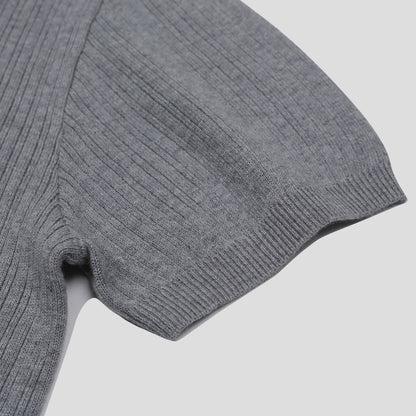 Vertical Henley Knit